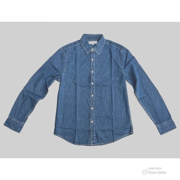American apparel denim button down long sleeve - Picture 1 of 5